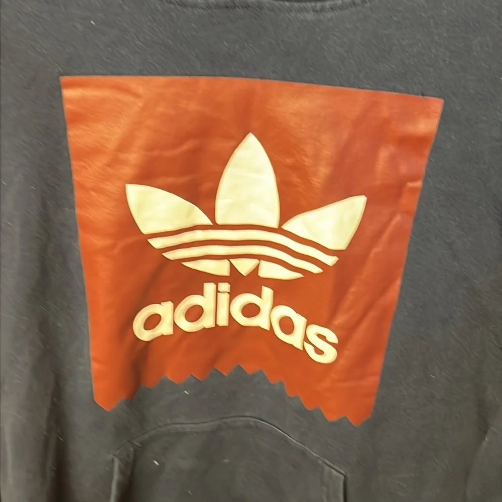 Adidas Men's Navy Blue Hoodie sweatshirt Md activewear casual workout streetwear